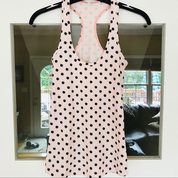 lululemon athletica Tops - LuLu Lemon EUC light pink polka dot tank! SZ 2